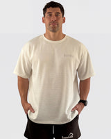Polera Waffer OverSize Blanca