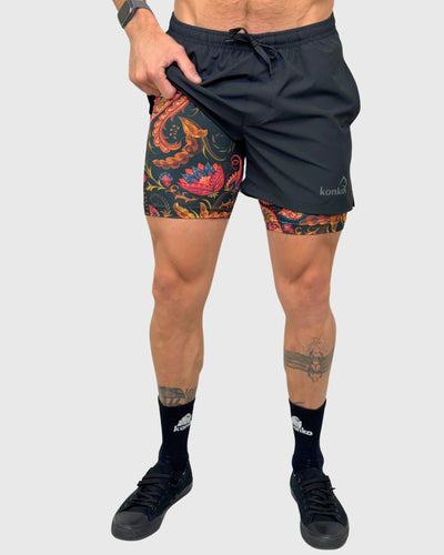 Eco Short 2 en 1 Paisley - Konko Active