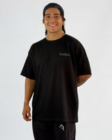 Polera Waffer OverSize Negra