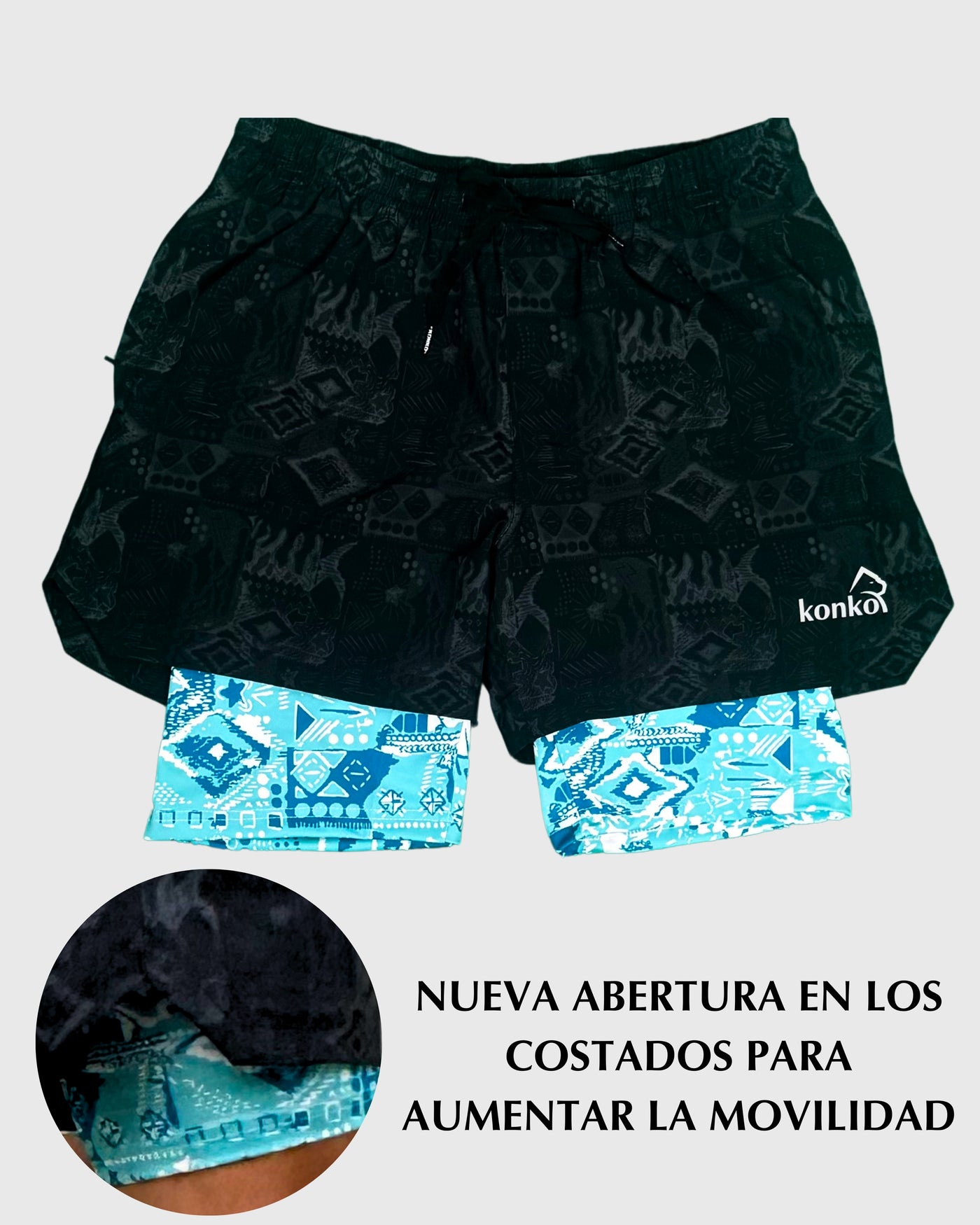 Eco Short 2 en 1 Zip Lagoon