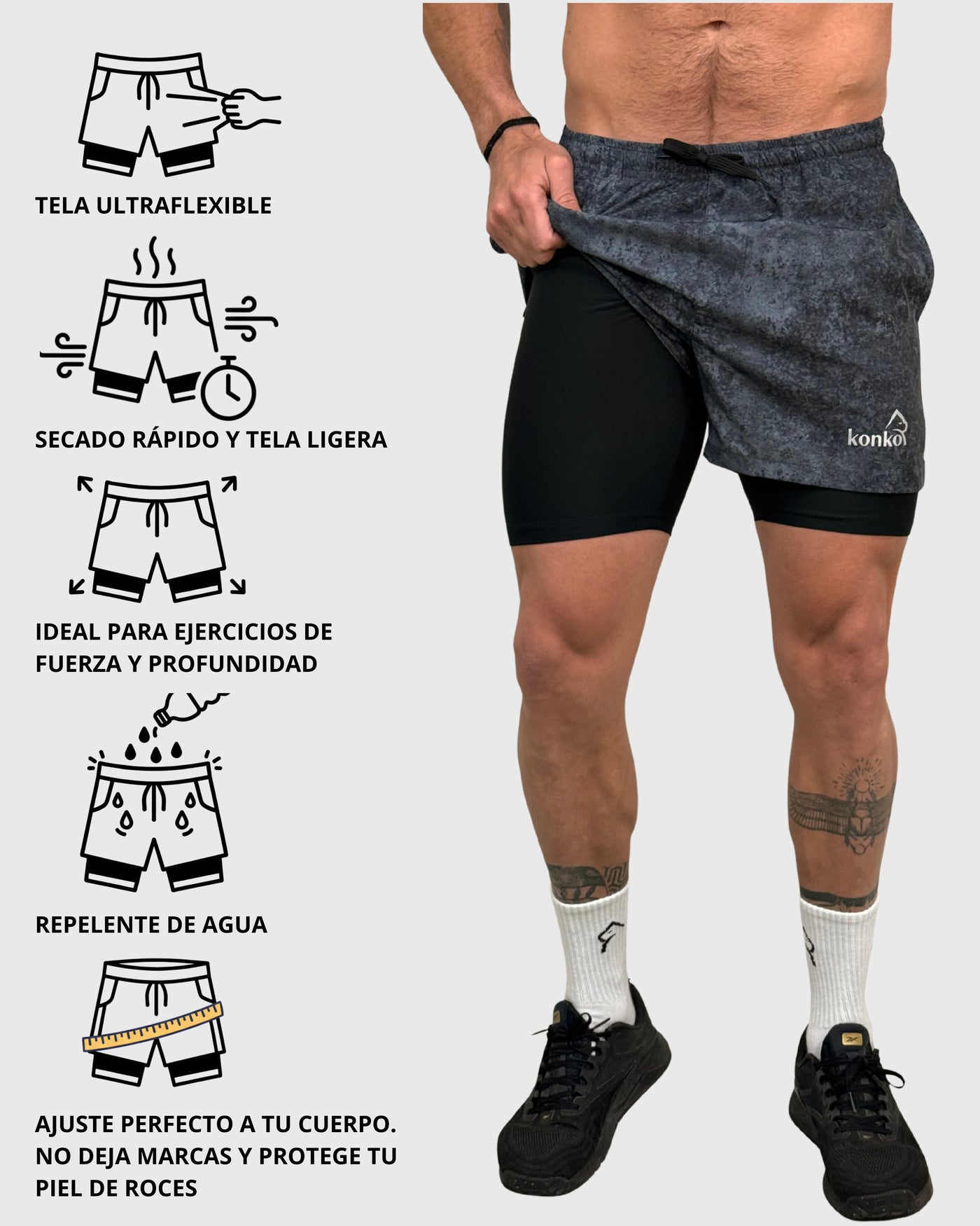 Eco Short 2 en 1 Perfect Carbon