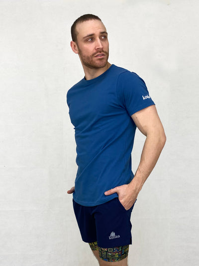 Polera Algodon Clasica Azul