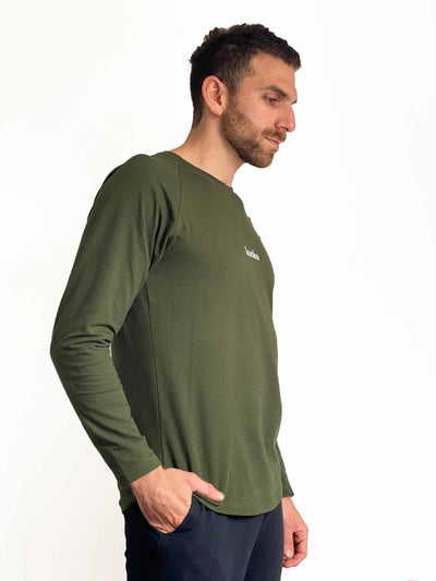 Polera Clasica Raglan Manga Larga Verde