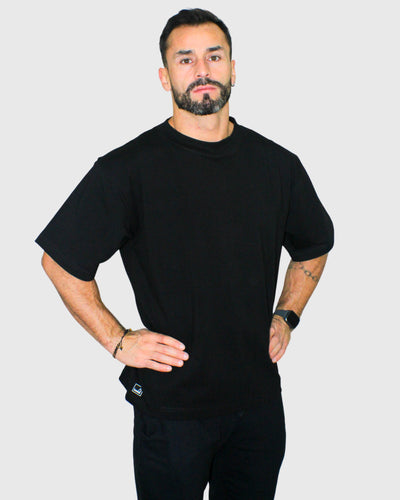 Polera Over Size Flex Cotton Black Gorila
