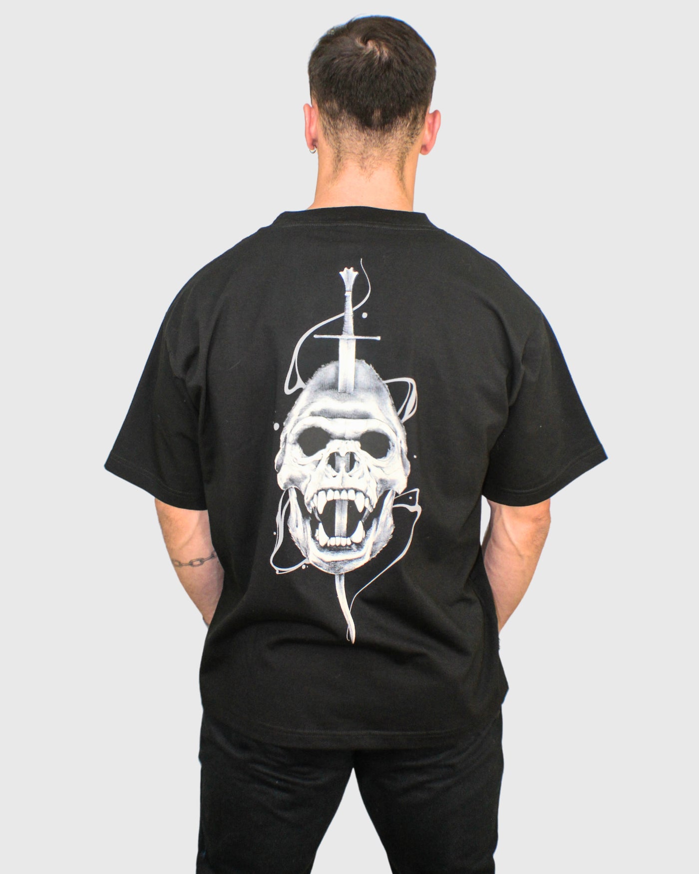Polera Over Size Flex Cotton Skull Konko