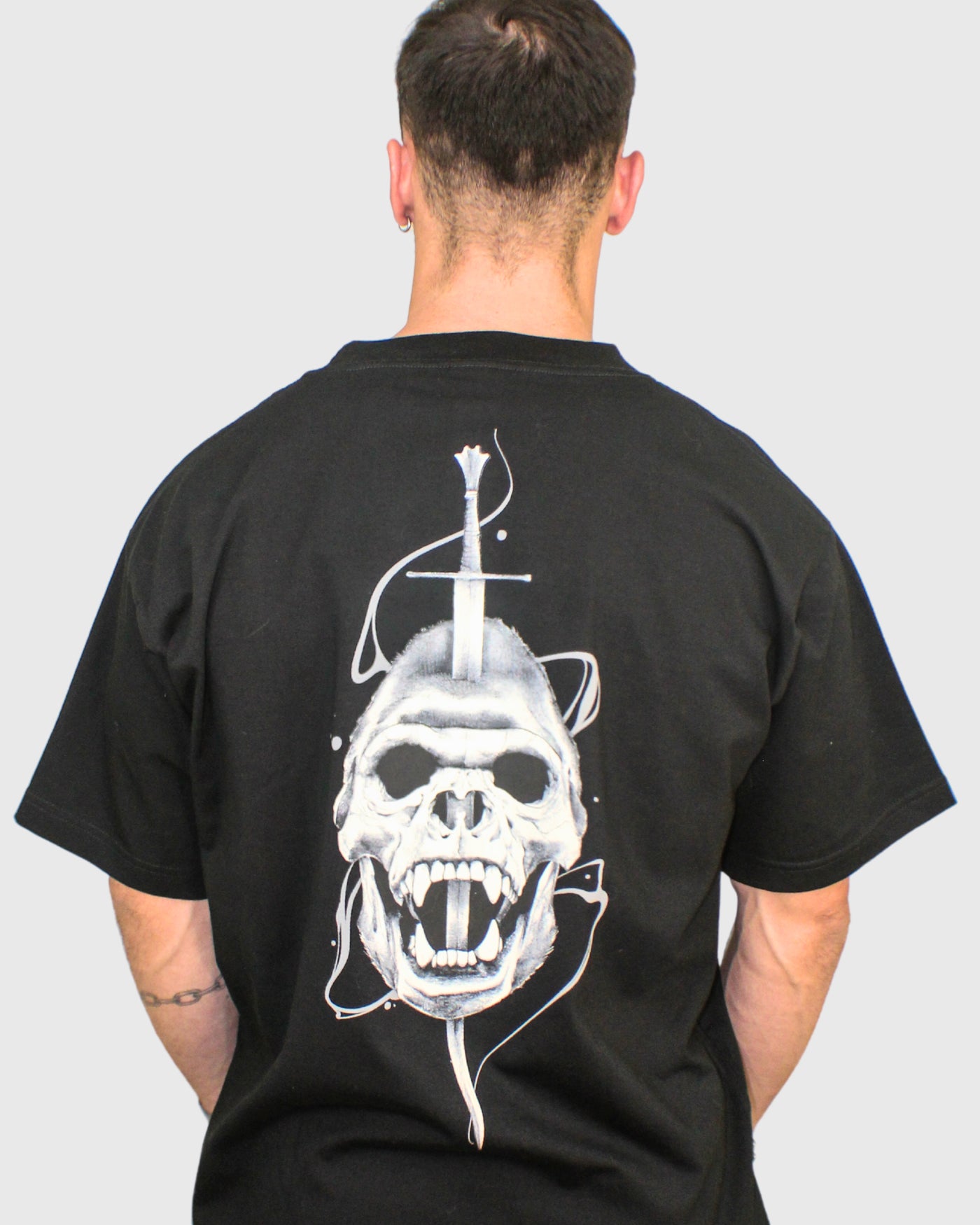 Polera Over Size Flex Cotton Skull Konko