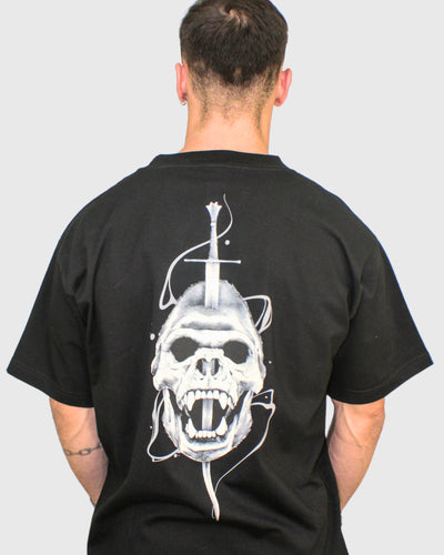 Polera Over Size Flex Cotton Skull Konko