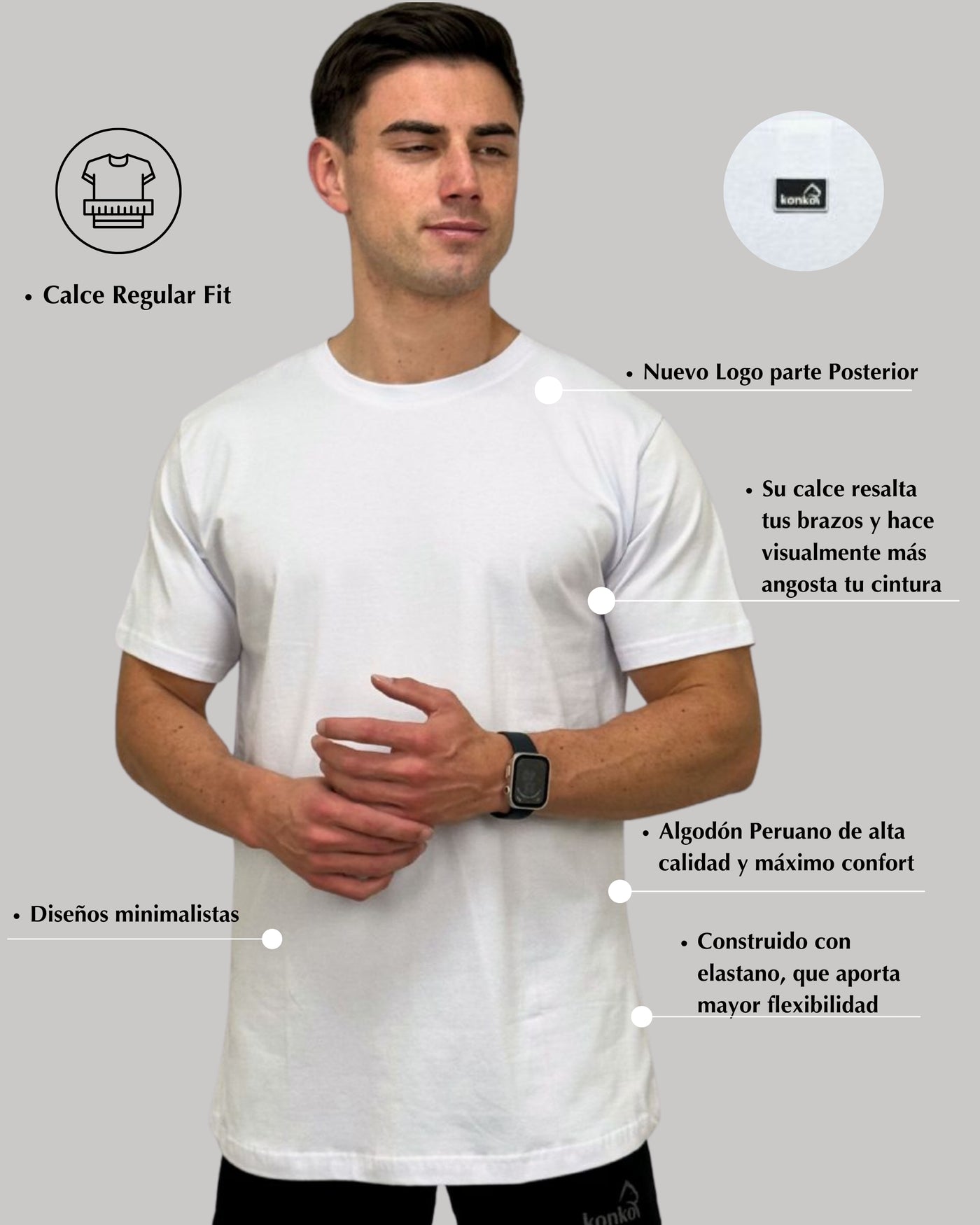 Polera Perfect Blanca - Konko Active