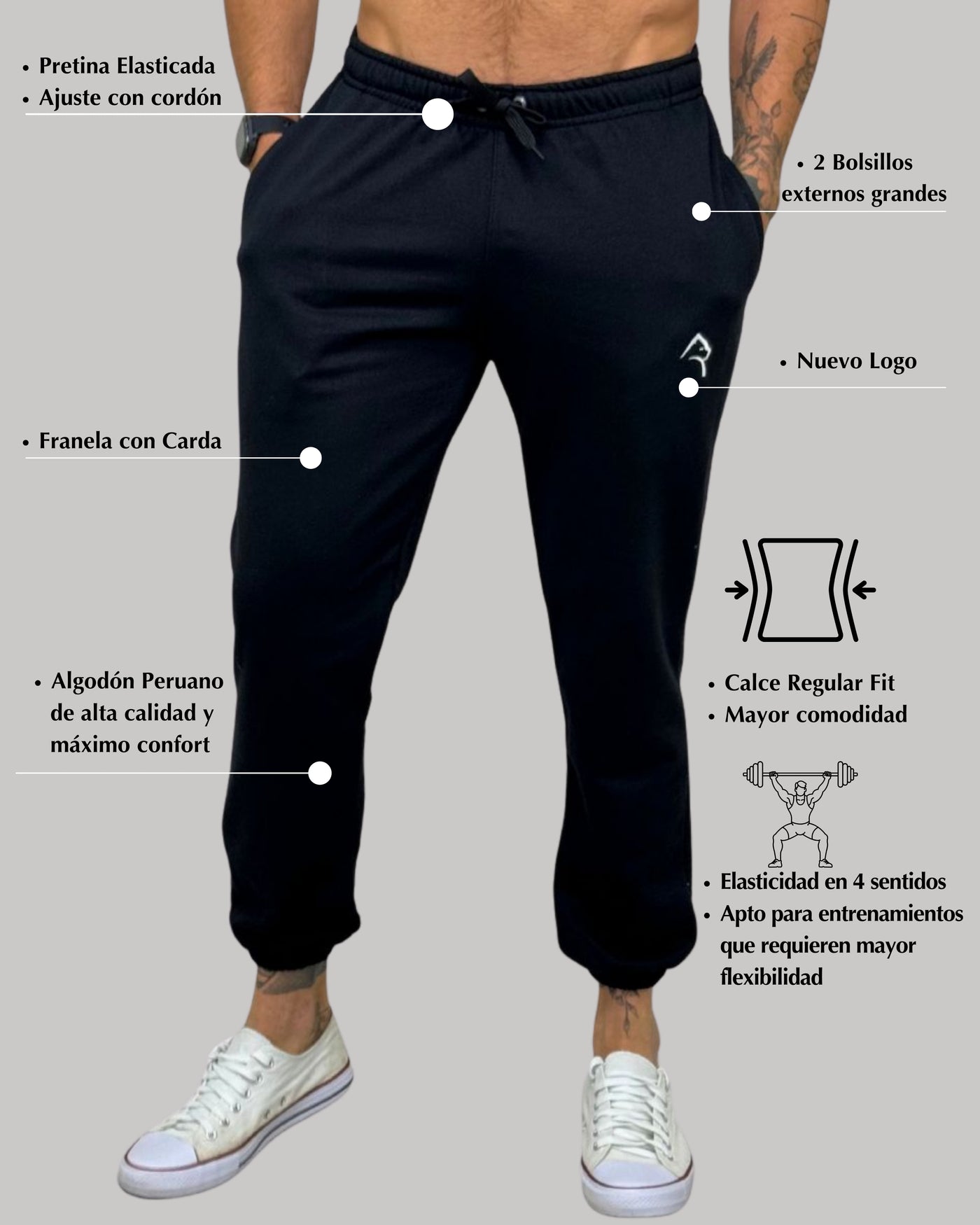 Jogger Relax Negro - Konko Active