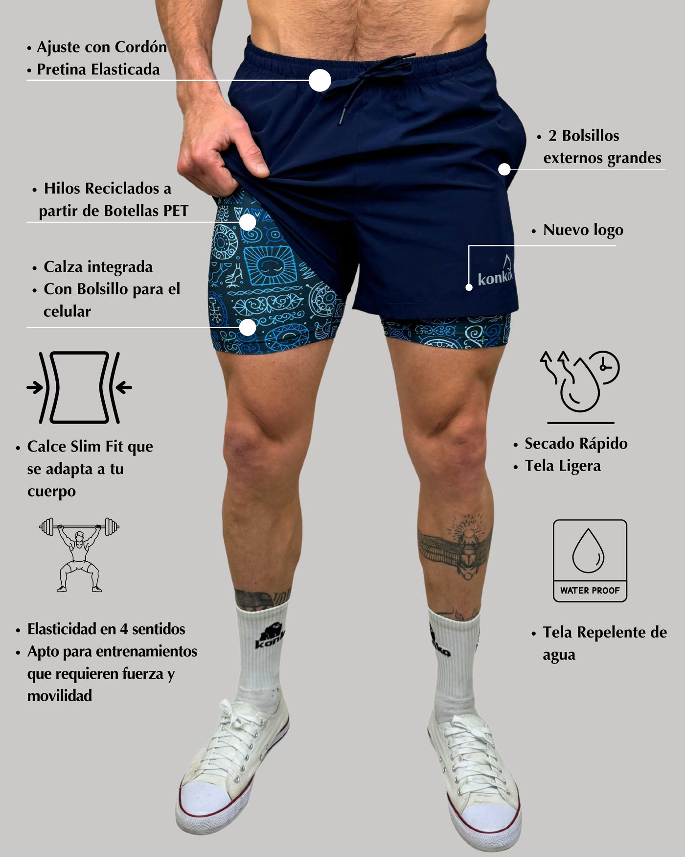 Eco Short 2 en 1 Samoa