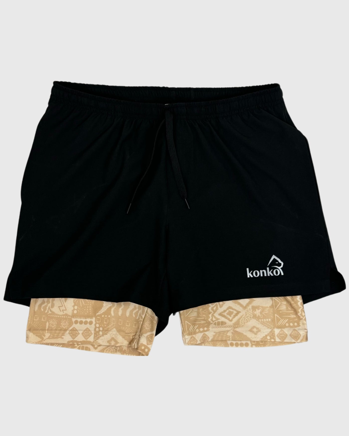 Eco Short 2 en 1 Beige Tribal - Konko Active