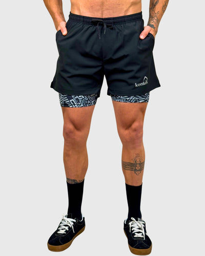 Eco Short 2 en 1 Black Maze