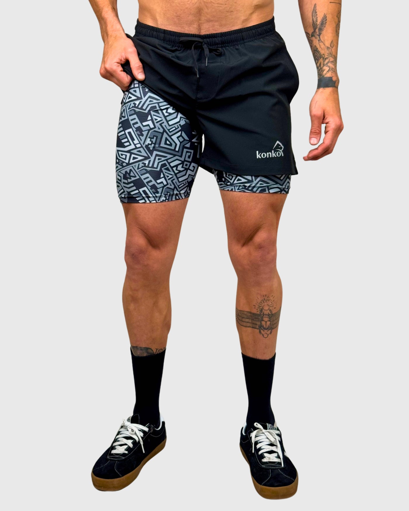 Eco Short 2 en 1 Black Maze