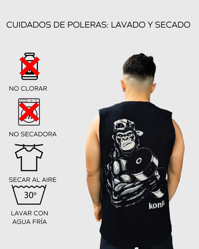 Sudadera Tank Wild Beast Negra konko