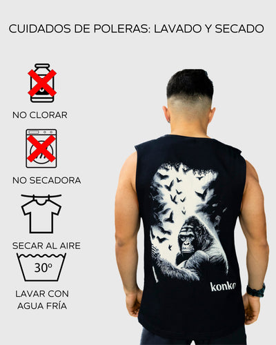 Sudadera Tank Wild Free Negra konko