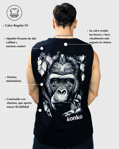 Sudadera Tank Wild Jungle  Negra konko