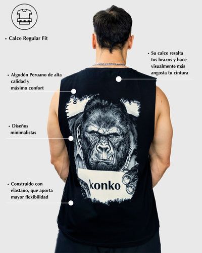 Sudadera Tank Wild Rage Negra konko