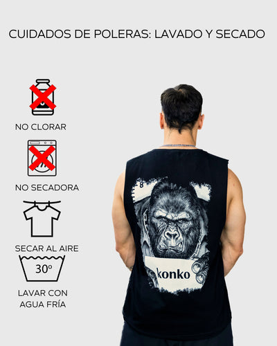 Sudadera Tank Wild Rage Negra konko