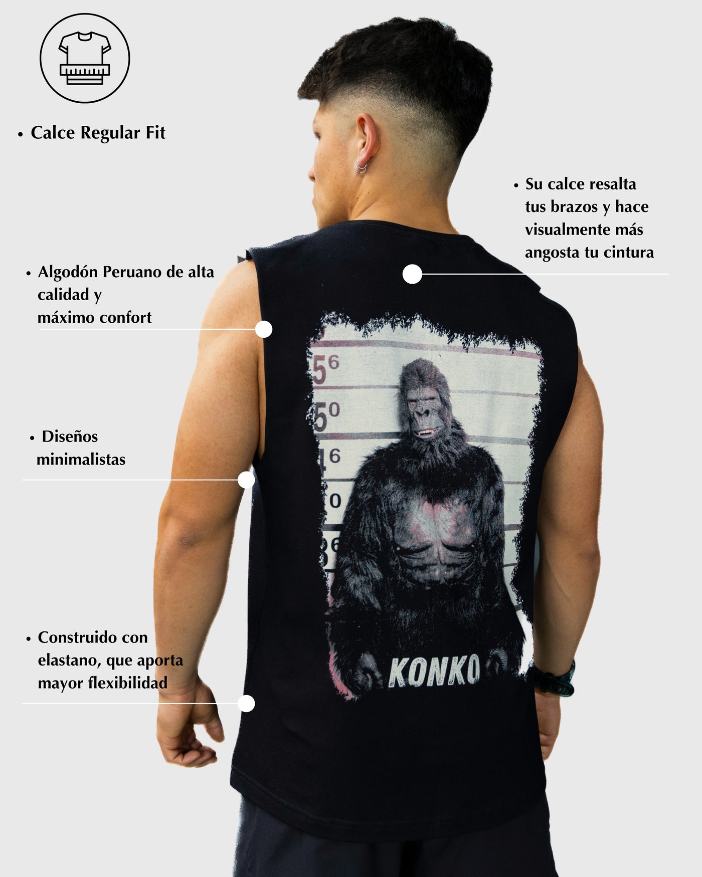 Sudadera Tank Wild Rogue Negra konko