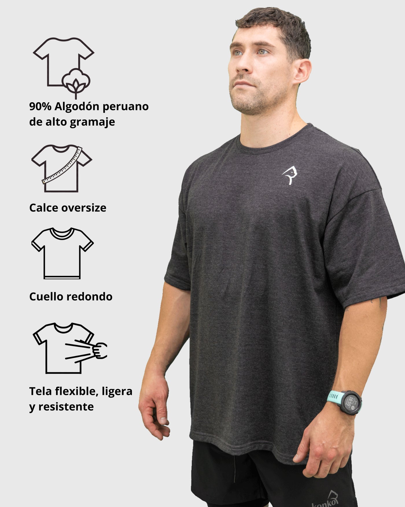 Polera Over Size Clasica Marengo