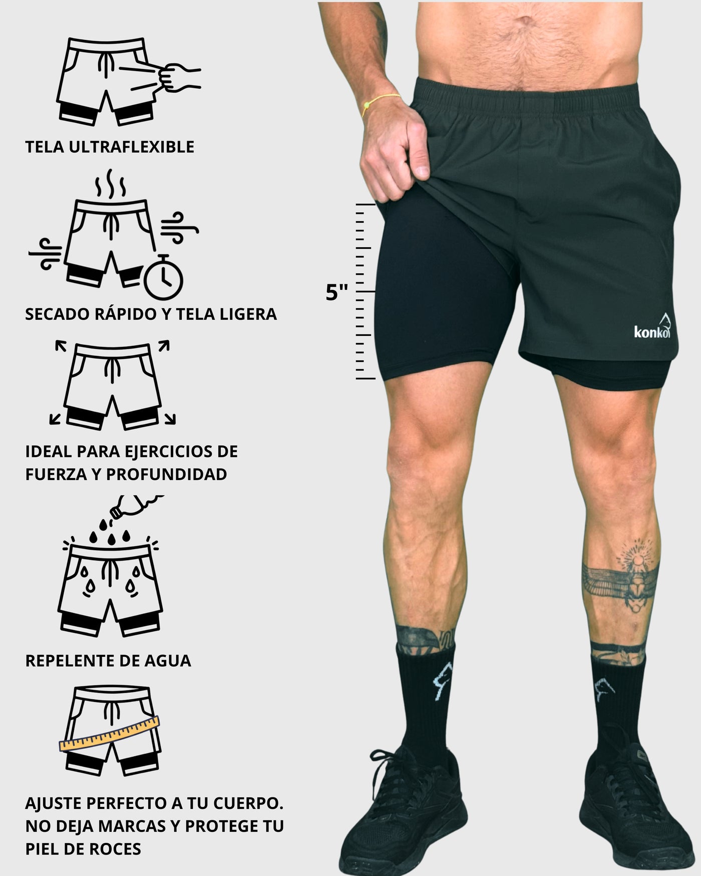 Eco Short 2 en 1 Hyperflex Hunter