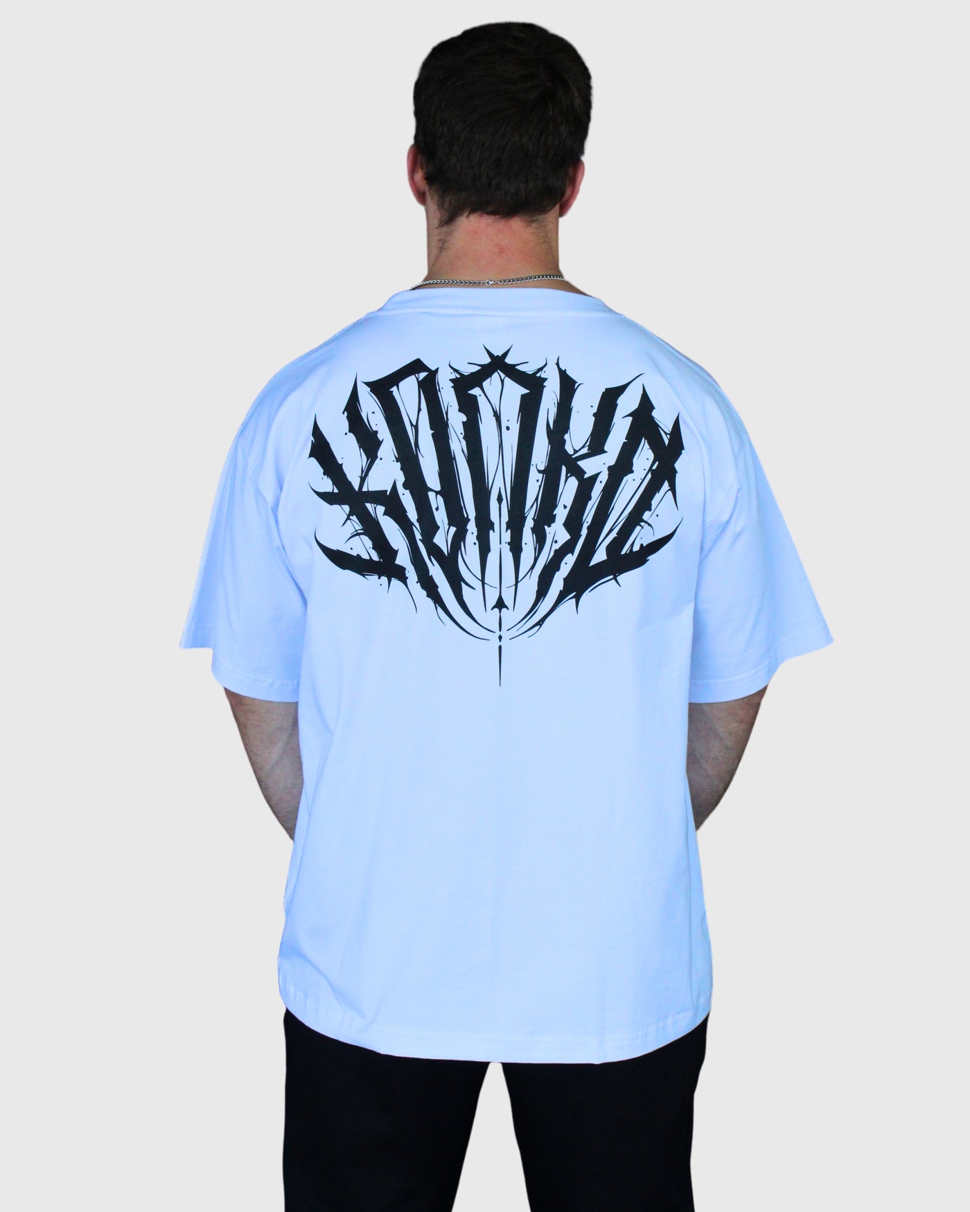 Polera Over Size Flex Cotton Blanca Hard Konko