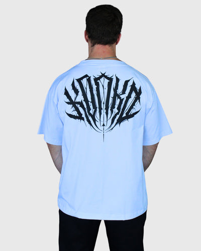 Polera Over Size Flex Cotton Blanca Hard Konko