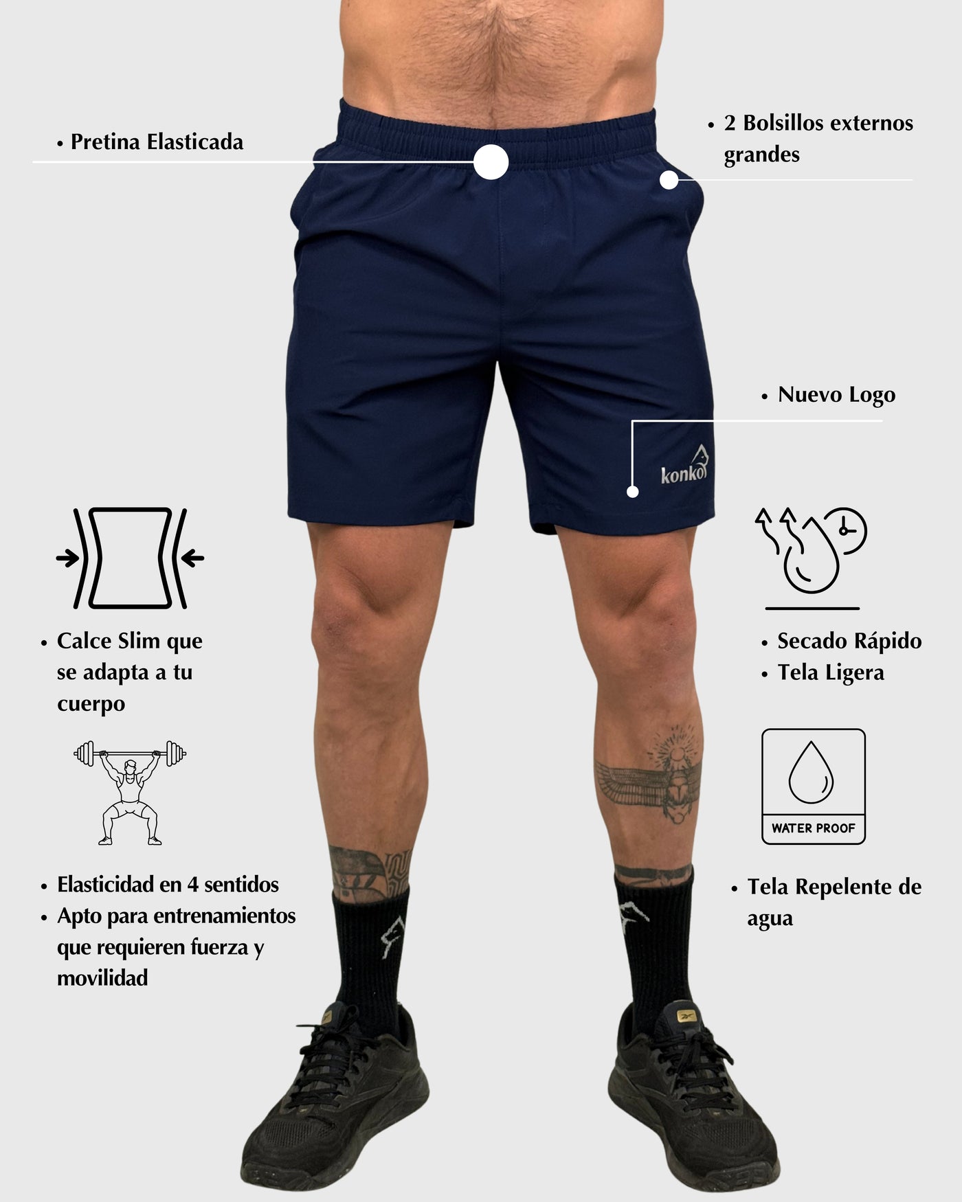 Short Flex Azul