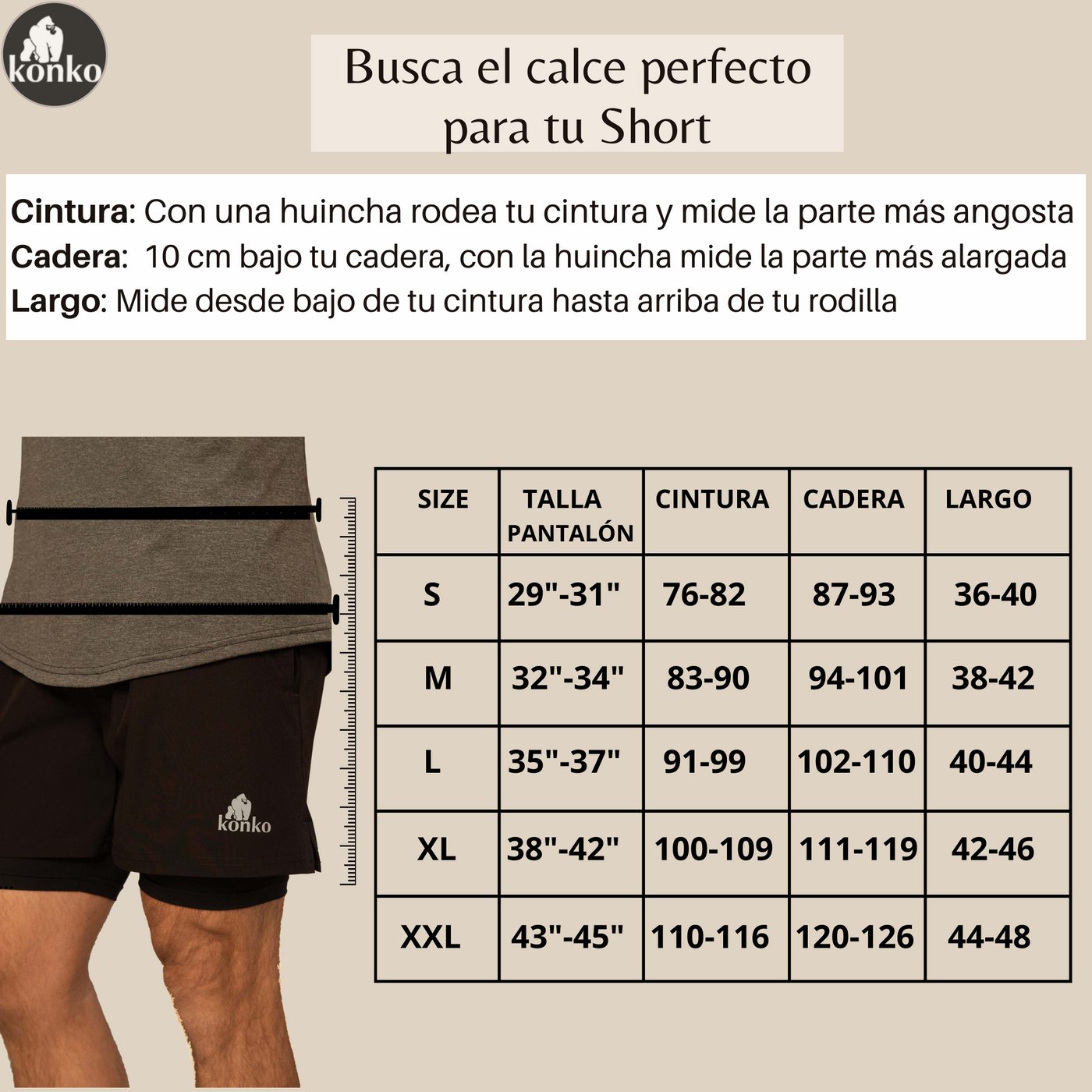 Eco short 2 en 1 Grey Monstera