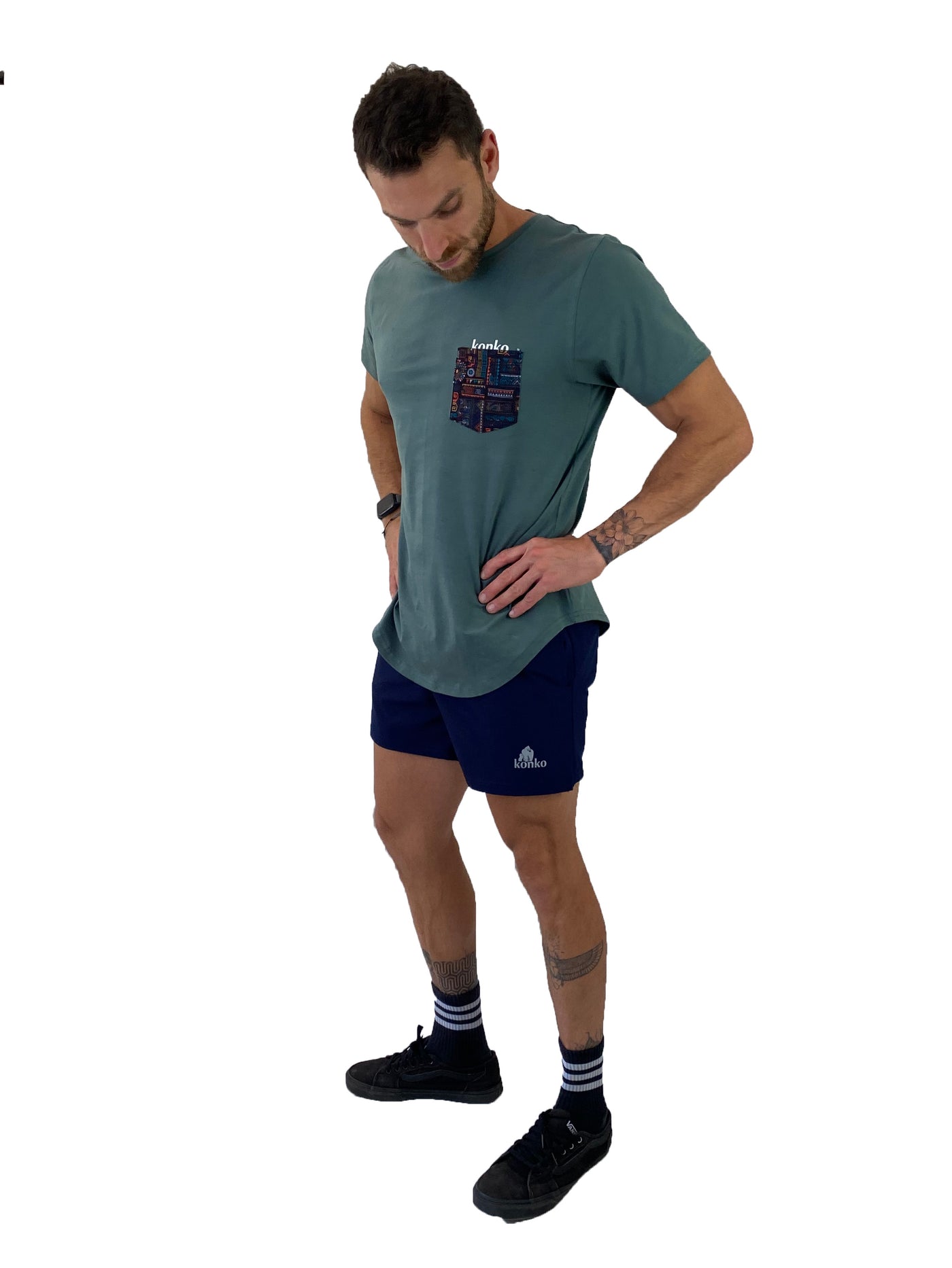 polera-hombre-manga-corta-quechua-verde-lago